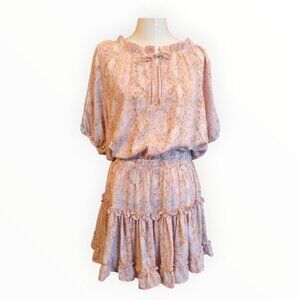 Women's Buddy Love mini dress snakeskin print boho size large